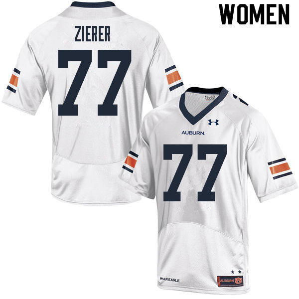Women #77 Kilian Zierer Auburn Tigers College Football Jerseys Sale-White